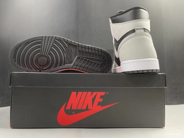 Air 1 High Jordan White Grey Black Smoke Retro Light 555088-035 0812